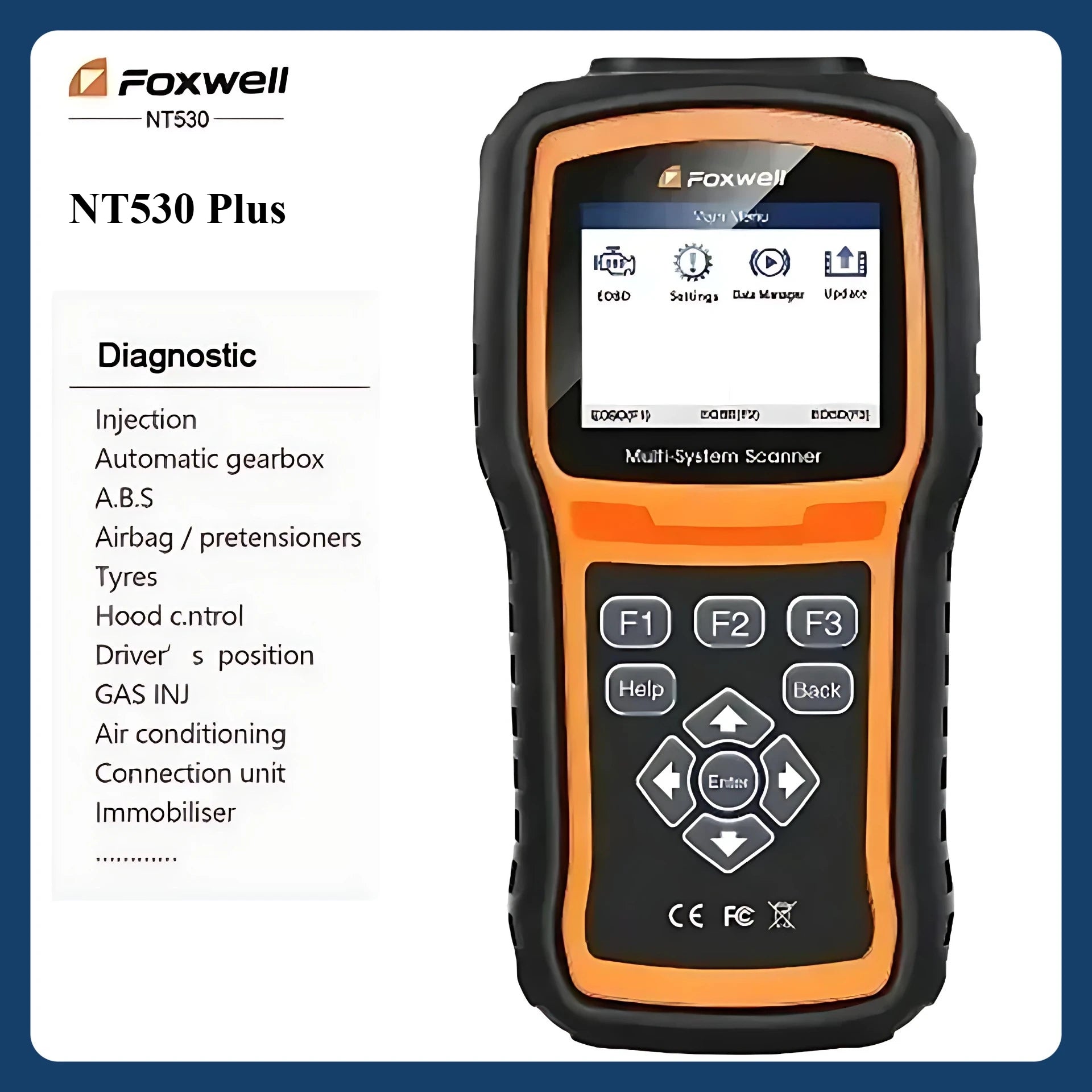 Foxwell NT530 PLUS WIFI Multi-System Scanner Universal Auto Diagnostic Tool for Chrysler Nissan Porsche BMW Benz GM PK NT680 Car Mobile World