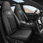 Front Row Double Seat, Luxurious Nappa Leather Full-Cover Integrated Car Seat Cover, Universal Fit, Delicate Texture, Not Easy to Wrinkle or Deform, Comfortable, Breathable, and Wear-Resistant, Suitable for All Seasons, Ergon Car Mobile World