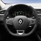 Suitable for Renault Breathable Hole Leather Steering Wheel Cover Segmented Quick Release Design Non-Slip and Durable Megane 3 2 4 Clio4 5 Captur Trafic Scenic Austral Kangoo Arkana Kadjar Master Fluence Zoe Twingo Qm6 CM World