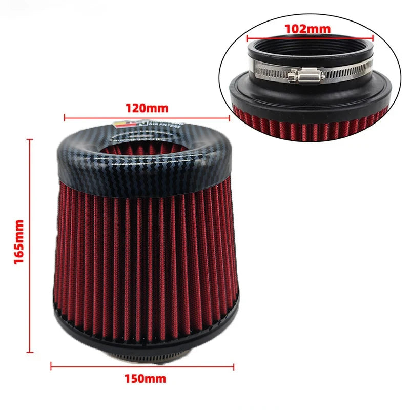 KN Intake Air Filter 3 Inch 76mm Car motorcycle Universal High Flow Air Filter Mushroom Head for KN Big Horsepower Performance CM World
