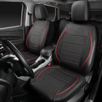 Universal Leather Car Seat Covers Red Simple Waterproof 5 Seat Car Seat Cover Car Mobile World