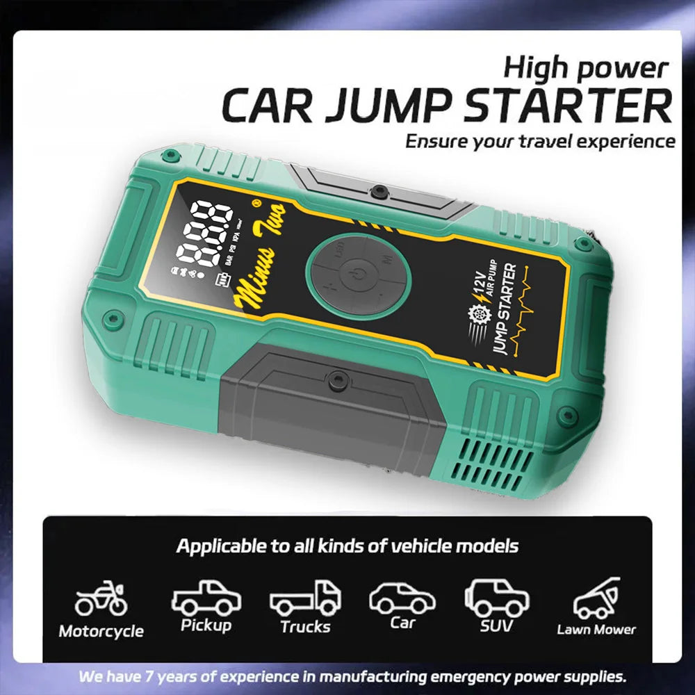 12V Car Jump Starter with Car Battery Charger Auto Device Jump Start Car Battery Booster USB Phone Charging Port