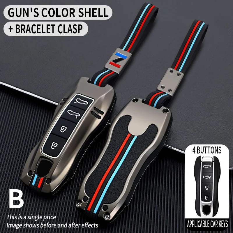 Zinc Alloy Car Smart Key Case Cover Shell Fob for Porsche New Cayenne Panamera 911 992 Taycan Car Protect Interior Accessories CM World