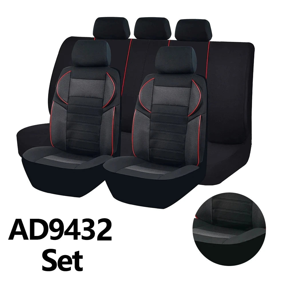 4MM Sponge Car Seat Covers 5D Design Car Accessories Interior Universal Size Fit For Most Car With Side Armrests CM World