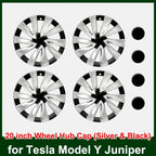for Tesla New Model Y Juniper 2025 20inch Wheel Hubcap Front Rear Wheel Hup Caps Protect Cover Launch 2026 Exterior Accessories CM World
