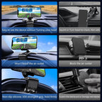 360 Degree Rotation Dashboard Cell Phone Holder for Car Clip Mount Stand Suitable for 4 to 7 inch Smartphones