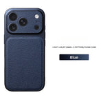 Solid Color Lychee Grain Leather Phone Case, Anti-Scratch & Shockproof Protective Cover for iPhone 17 Pro Max  16 15 14 13 Air
