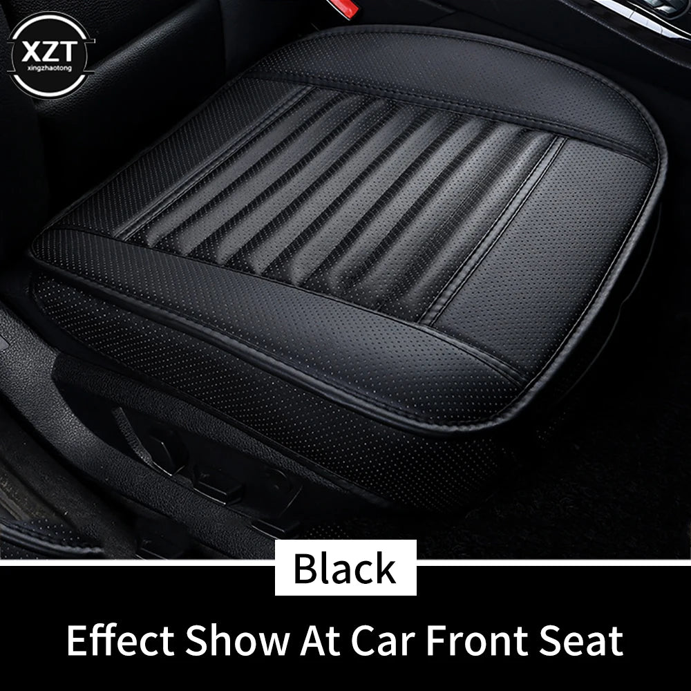 NEW Front Car Seat Cover PU Leather Cars Seat Cushion Automobiles Seat Protector Universal Car Chair Pad Mat Auto Anti Slip Mat