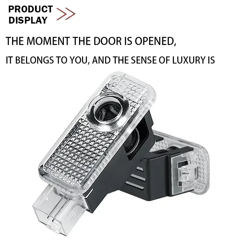 2Pcs Car Door Welcome Light Led HD Projector Lamp Courtesy Lights for Audi Sline S3 S4 S5 S6 S7 RSA3 A5 RS3 RS4 RS5 RS6 RS7 SQ5 CM World