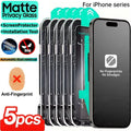 1-5Pcs Matte Privacy Tempered Glass Screen Protector For iPhone 17 16 Pro Max Air 16e 15 14 Plus 13 11 12 XS XR Dust Free Instal Car Mobile World