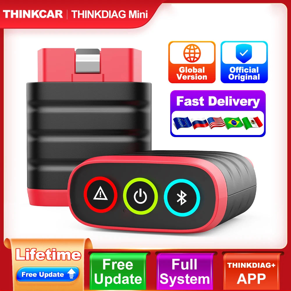 THINKCAR THINKDIAG MINI Auto OBD2 Scanner Full Systems Diagnostics All Car Lifetime Free Automotive Diagnosis Scan Tools Car Mobile World