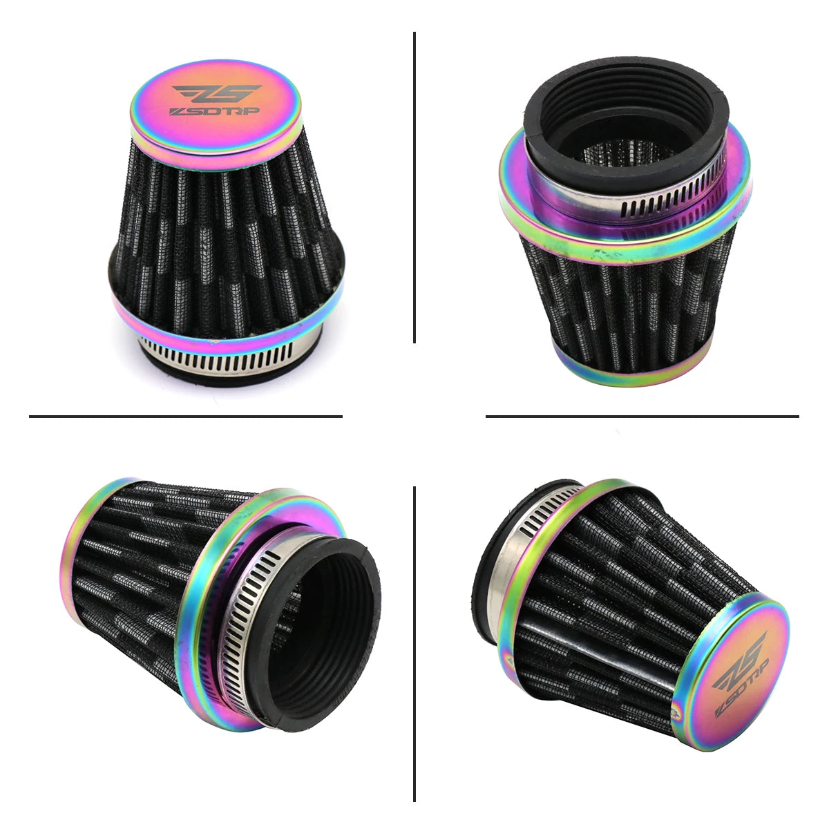 ZSDTRP Universal 35/38/42/45/50/55/58mm Motorcycle Air Filter Intake Pipe for 50cc 110cc 125cc 250cc ATV Dirt Bike Accessories CM World
