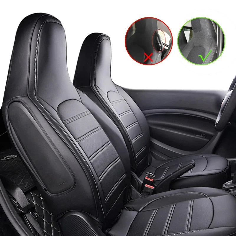 Custom For Smart 453 Fortwo 2015 - 2018 Car Seat Cover Four Seasons Breathable Cushion Decoration Interior Styling Accessories CM World