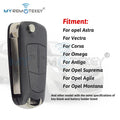 REMTEKEY Flip Key shell Case 2 Button HU100 for Vauxhall Opel Corsa D Astra H Vectra C Zafira 2005 2006 2007 2008 2009 CM World
