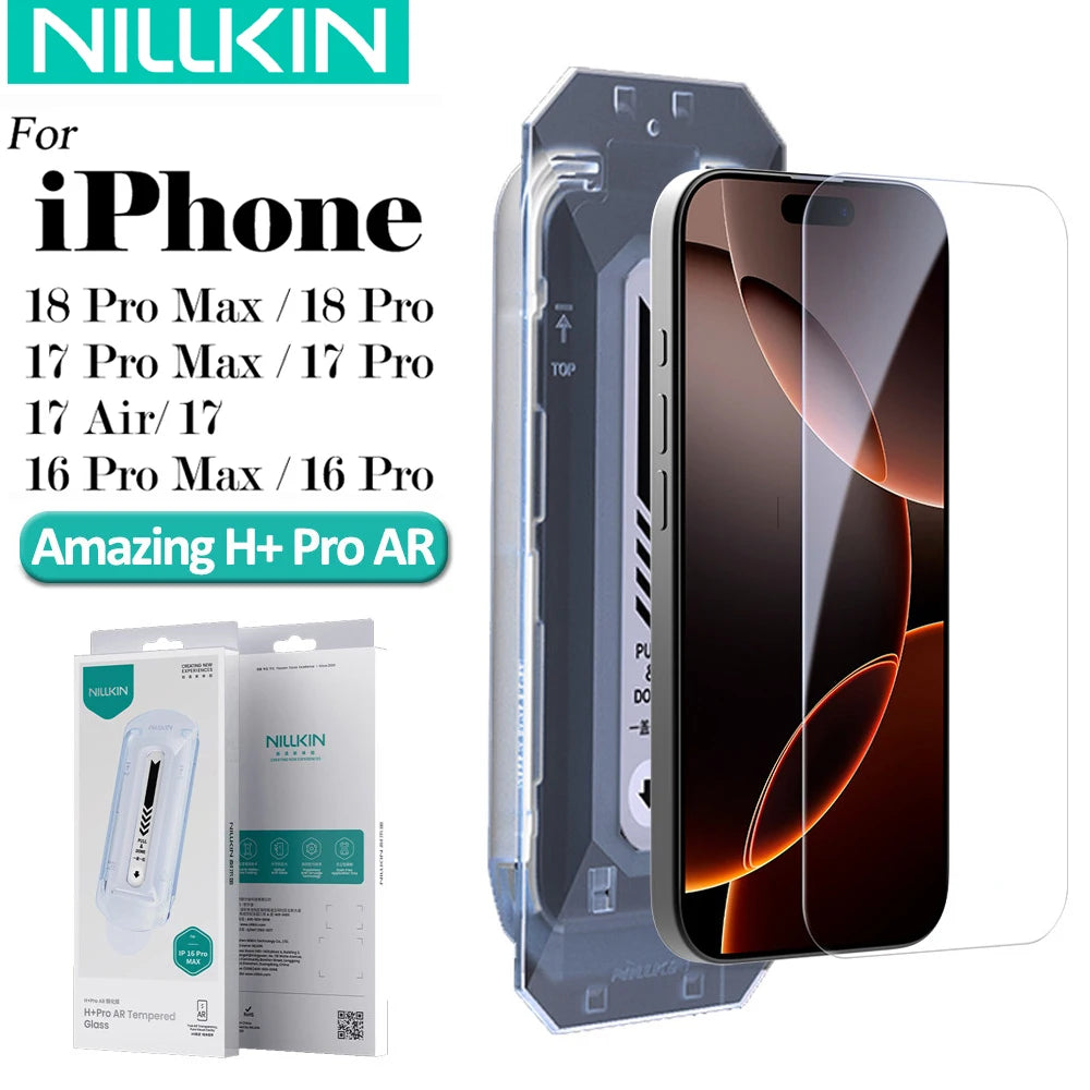 Nillkin For iPhone 18 Pro Max 17 Pro Max 17 Air 16 Pro Max 16 Plus H+Pro AR 9H Scratch Resistant 3D Arc Edge Screen Protector