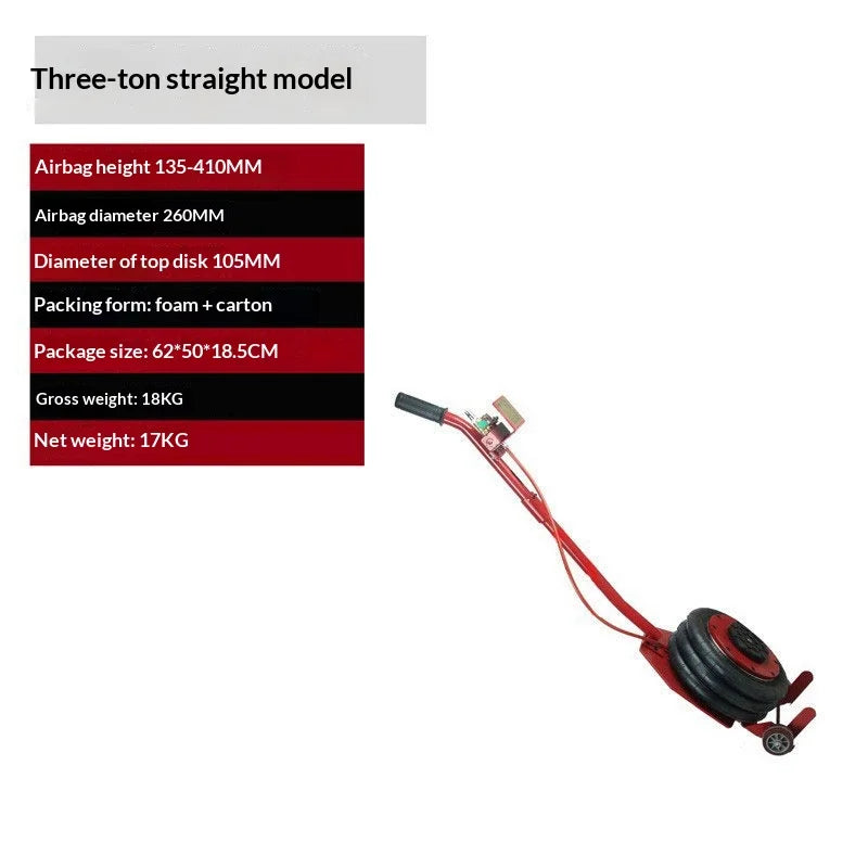 Car Rescue Tools Repair Lifting Machine 5 Ton Air Bag Jack for Car Tire Change and Oil Replacement Horizontal Hydraulic Lift CM World