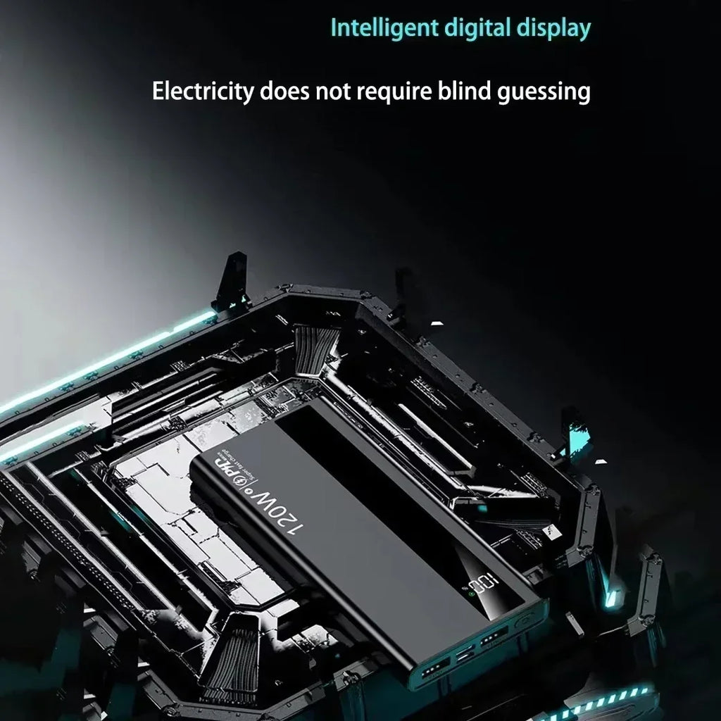 Lenovo 2027 NEW 500000mAh CCC 120W Portable Powerbank Super Fast Charging Battery Charger LED Digital Display For Xiaomi