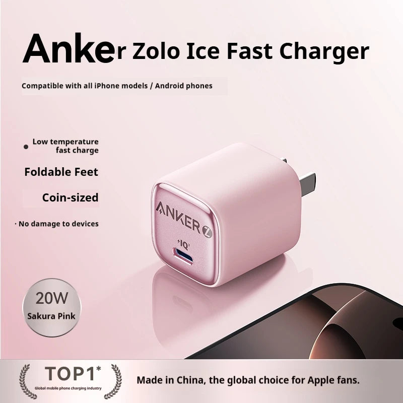 Anker 30w Pd Fast Charger Low Temperature Certified Usb C Power Adapter For Phone 16 Pro Max 15 Pro Max Charging Plug