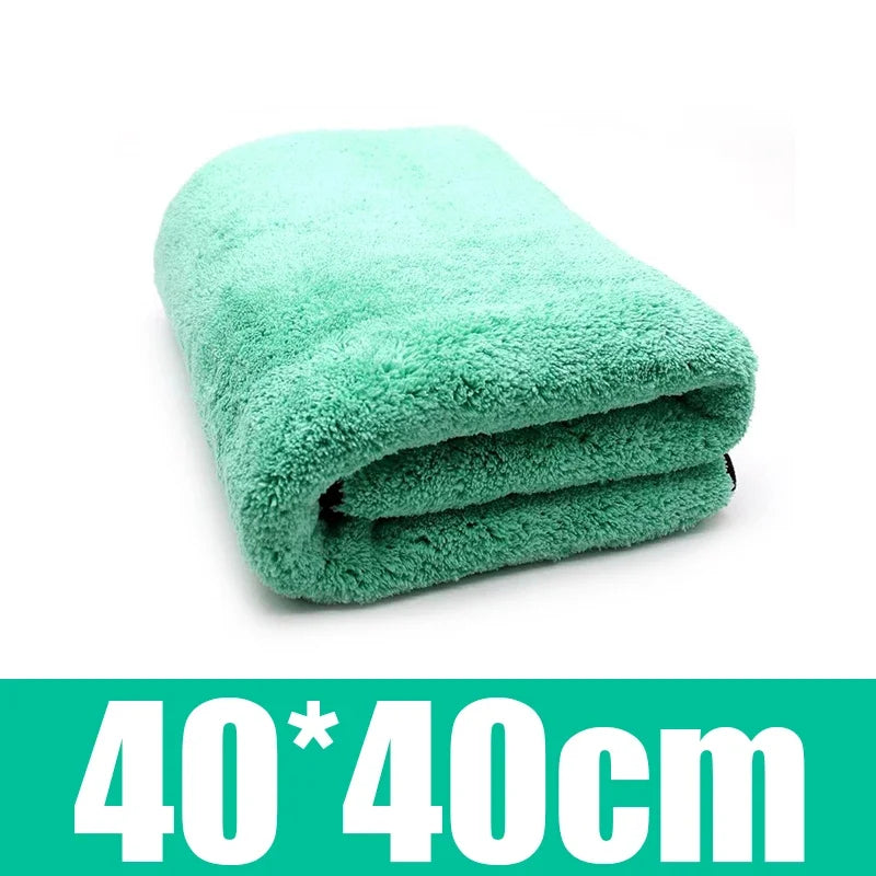 1400GSM Coral Fleece Deluxe Car Wash Microfiber Towel Plush Cleaning Drying Cloth Car Care Cloth Detailing Polishing CM World