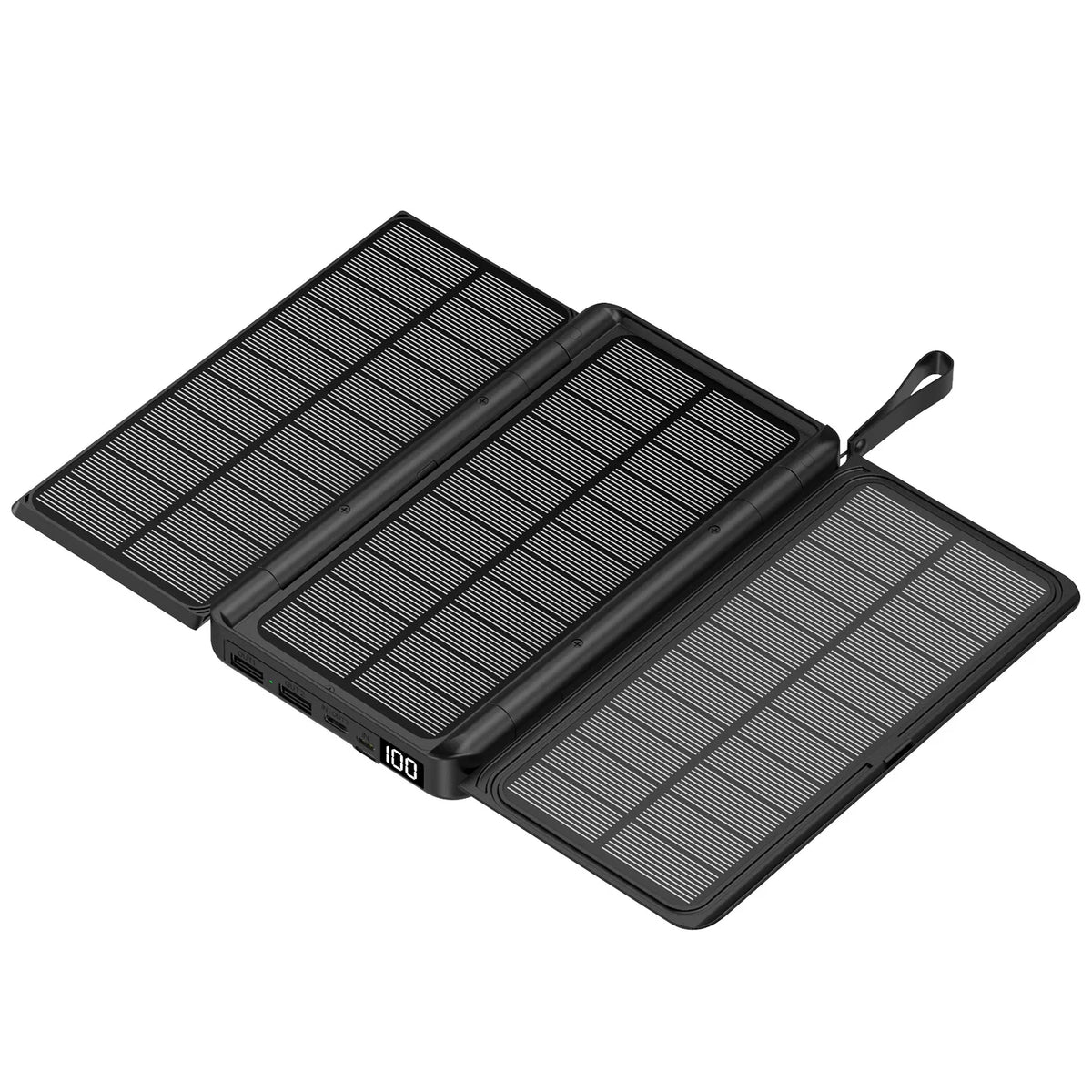 20000mAh Outdoor Solar Power Bank with 3 Solar Panel Qi Wireless Powerbank for iPhone 16 15 14 13 12 11 Huawei Xiaomi Poverbank