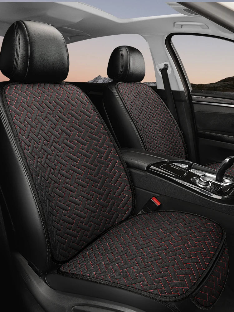Car seat cushion, all season universal linen, driver's seat cover, small waist, single piece three piece set, half pack CM World