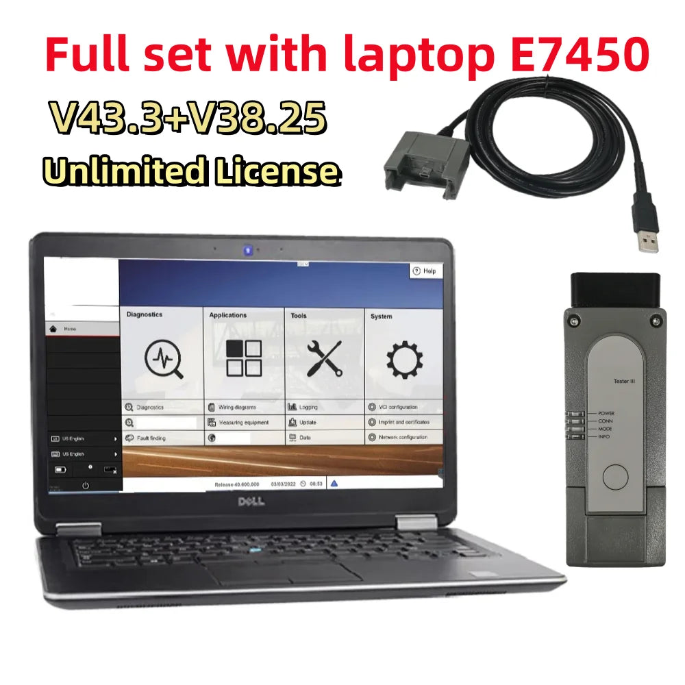 New 2026 PIW PT3G Tester III VCI Diagnostic tool PT3G Programming Engineer Mode Software SSD V43.3 V38.25 car diagnostic tool CM World