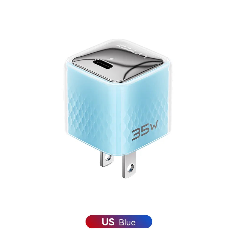 KUULAA USB C Charger 35W GaN Type C PD Fast Charging For iPhone 15 14 13 12 11 Pro Max For iPad Pro Air iPad mini Huwei Xiaomi Car Mobile World