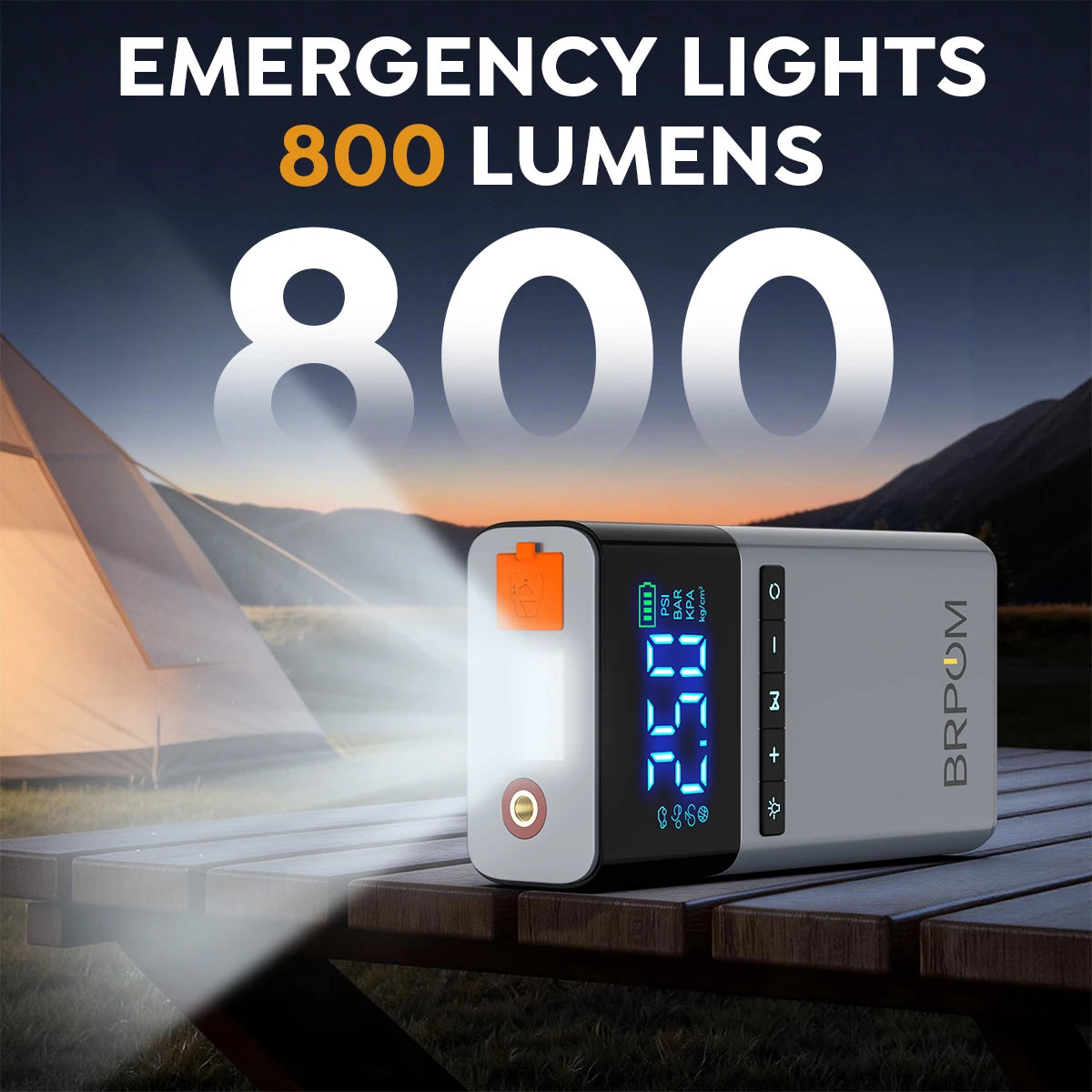 1500A Portable Car Charger, Jump Starter, Rechargeable Battery, Car Battery Launcher, Restoration Item Emergency Starter With Air Compressor Portable Car Battery Booster With 150PSI Auto-Stop Tire Inflator 10.0L Diesel