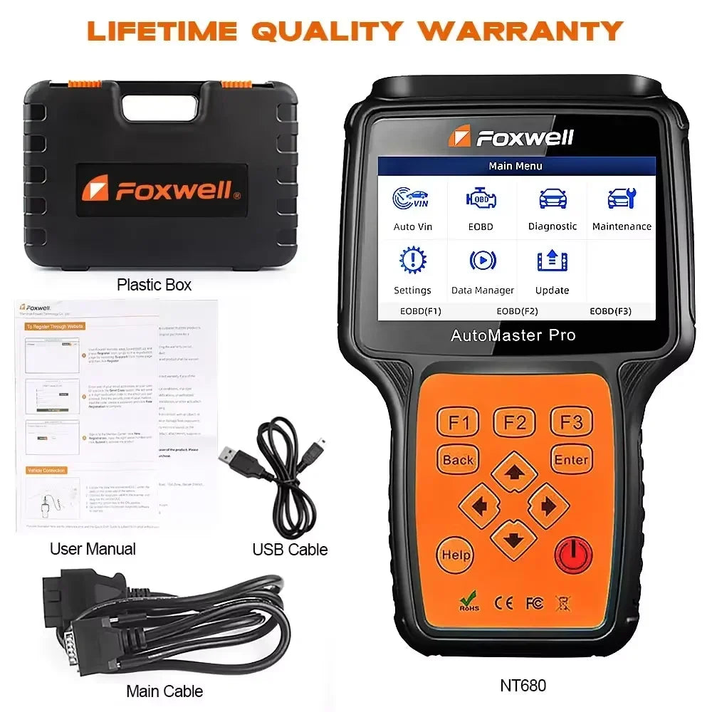 Foxwell NT680 Plus WIFI All Systems Obd2 car diagnostic Automotive Scanner Update Foxwell NT680 Pro OBD2 Diagnostics for BMW Car Mobile World