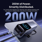 Vention 200W 25000mAh Power Bank Retractable Cables Portable PD External Battery PowerBank for Laptop Macbook Pro Fast Charge
