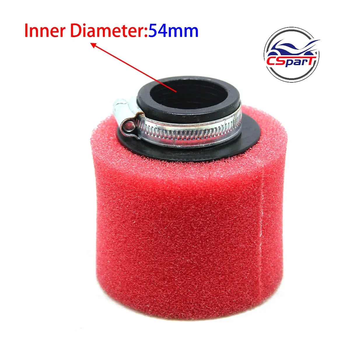 32mm 35mm 38mm 42mm 44mm 58mm straight Neck Foam Air Filter Sponge Cleaner Moped Scooter Dirt Pit Bike Motorcycle RED Kayo BSE CM World