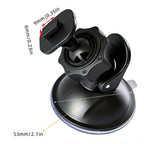Universal 360° Rotating Suction Cup Mount for Action Camera, Car DVR on Windshield - Secure Holder Bracket for Driving Recording CM World