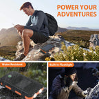 20000mAh Solar Power Bank Portable Solar Charger Waterproof Dual 5V USB Ports 2 LED Light Flashlight For Cell IPhone Outdoor Car Mobile World
