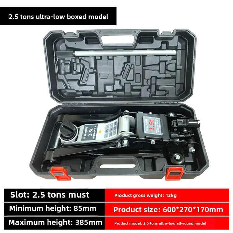 Horizontal Jack New 3t Horizontal 2.5 Car Tire Replacement Small Cargo Auto Repair Off-road Heavy Duty Double Pump Oil Pressure