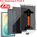 2 Pcs For Samsung Z Fold 8 4G 5G 2026 One-click Privacy Dust free Installation HD Screen Protector Protective Tempered Glass