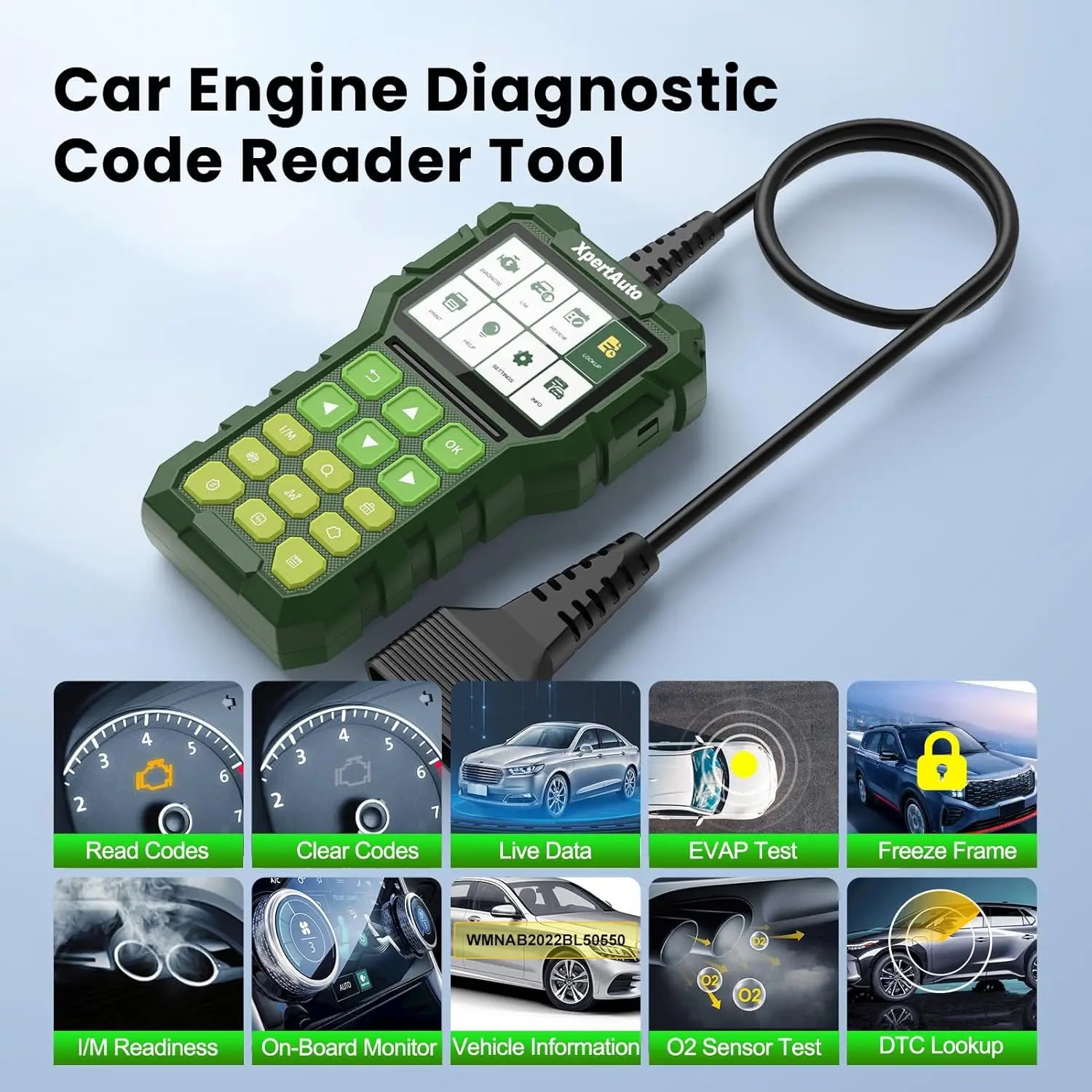 Universal OBD2 Scanner with Live Data, Code Reader, and Engine Light Reset for Cars from 1996 Car Mobile World