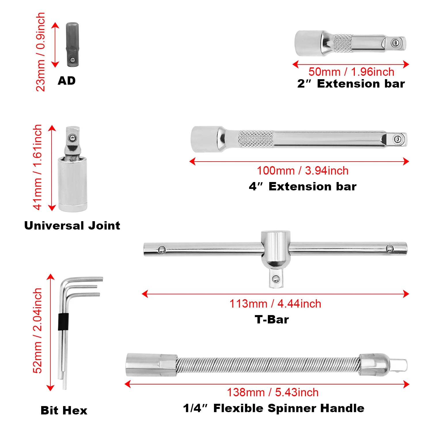 Motorcycle Repair Tool Kit 1/4-Inch Socket Set Car Repair Tool Ratchet Torque Wrench Combo Auto Repairing Set Mechanic Tools CM World