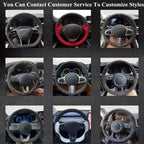 Customized Car Steering Wheel Cover Braid For Volkswagen VW Golf 6 GTI MK6 VW Jetta GLI Golf R20 Tiguan R-Line CM World