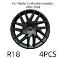 4Pcs 18 Inch Wheel Covers For Model 3 Highland 2024 Replacement Hubcaps Full Rim Protectors  Accessories Cover Full Wrap Hubcap