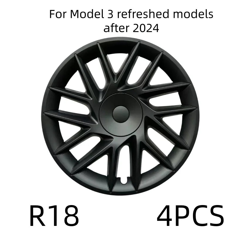 4Pcs 18 Inch Wheel Covers For Model 3 Highland 2024 Replacement Hubcaps Full Rim Protectors  Accessories Cover Full Wrap Hubcap