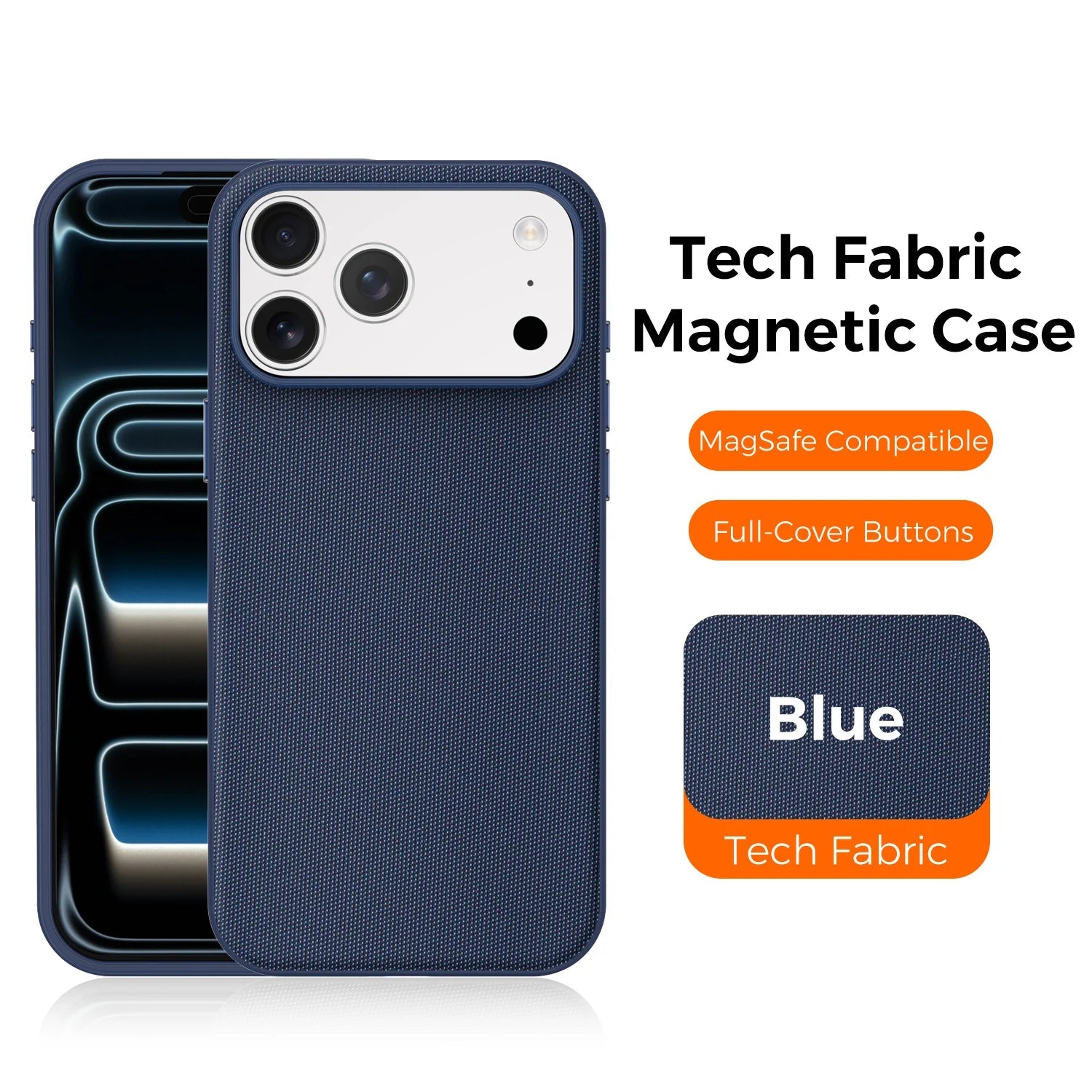 Original Techwoven Fabric For MagSafe Magnetic Phone Case For iPhone 17 Air 16 15 14 13 12 11 Pro Max Soft Shockproof Back Cover Car Mobile World