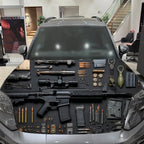 Firearms Pattern PVC Car Hood Wraps, Self-Adhesive Waterproof Car Bonnet Decal Sticker, Car Decoration Protection Stickers for T
