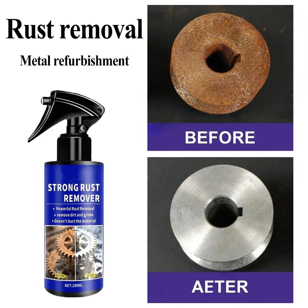 Car Rust Remover Auto Exhaust Pipe Rust Derusting Spray Quickly Car Wheel Hub Care Clean Metal Iron Prowder Stain Removal Agent