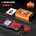 2026 KONNWEI KW371 2in1 Car Battery Tester & 4 Pin 5 Pin Relay Tester 6V 12V 24V Fault Data Print Start Test Charging Scan Tool