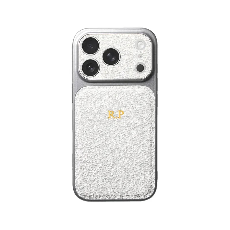Personalise Gold Silver Initials Letter Leather Case For iPhone 15 14 13 17 Pro Max 14 16 Plus 17 Air Luxury Lens Protection Cas Car Mobile World