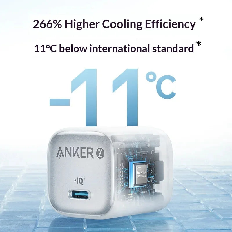 Anker Zolo 30W GaN Fast Charger Type C PD Charger With C to C Cable Portable USB C Quick Charger For iPhone iPad MacBook AirPods