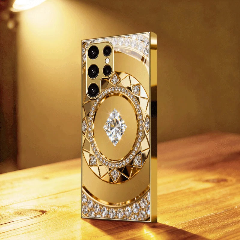 Advanced art patterned glass phone case suitable for Samsung Galaxy S26 S25 S24 S23 S22 S20 FE/Ultra/Plus anti drop back cover