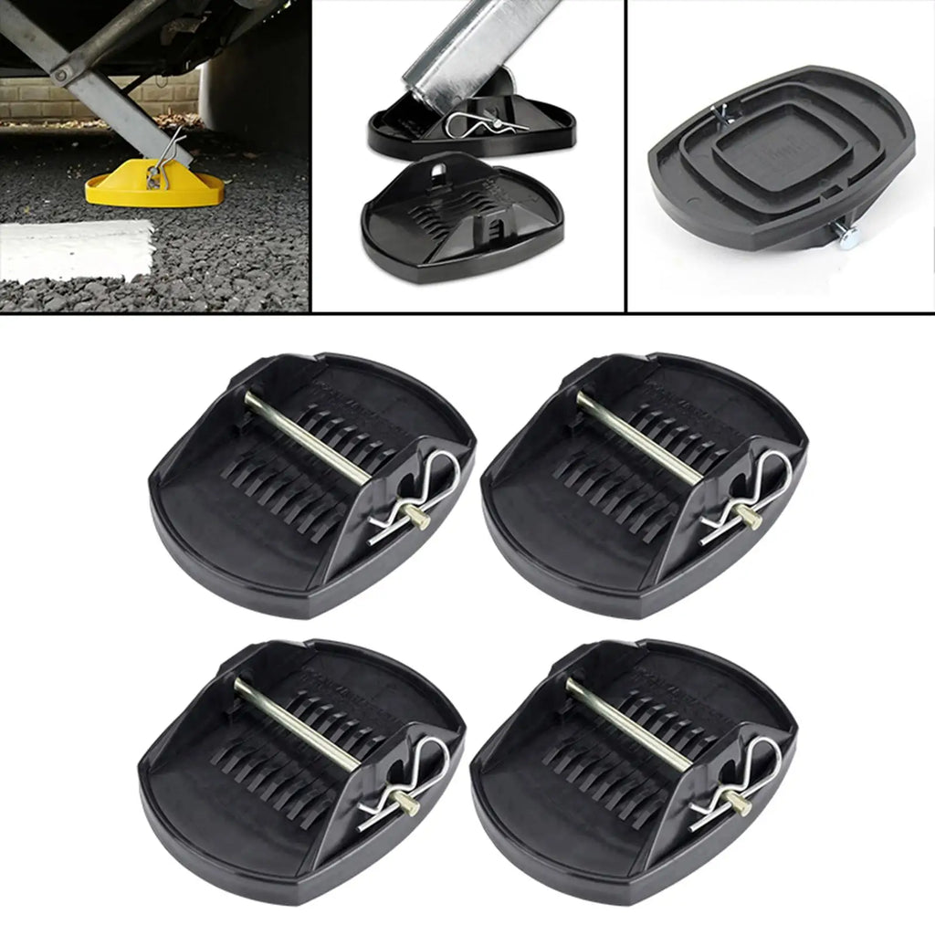 4x Universal Caravan Pads/ Anti Sag Leveller Accessories Outrigger Lift Pad Support Stand/ Fits for Trailers RV CM World