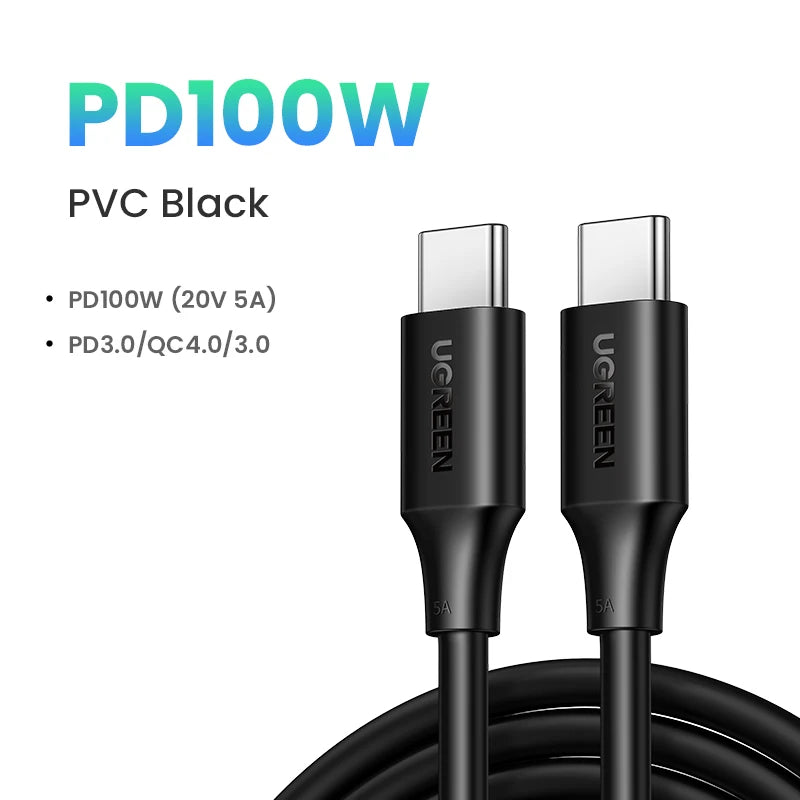 UGREEN USB C to USB C Cable PD100W for iPhone 17 16 15 MacBook for Samsung Galaxy S25 5A E-marker Chip Fast Charging Type C Cord