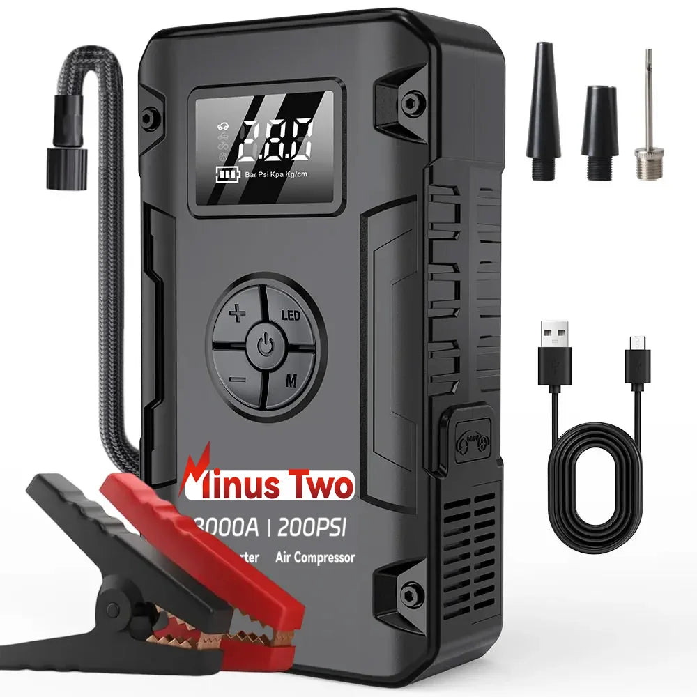 All-in-One Car Jump Starter, Portable Emergency Battery Booster & Backup Power Supply for SUV Truck Vehicle